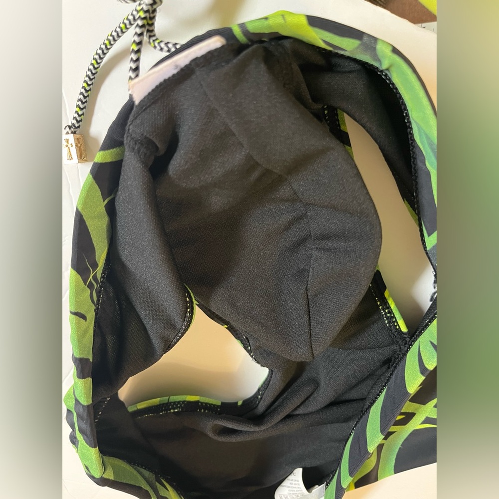 Taddle tropical print Men's Green Swim Trunks M - Picture 7 of 14